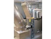 A high-efficiency HVAC system installed by Innovative Mechanical, Inc., featuring ducts and machinery typical of advanced climate control solutions.