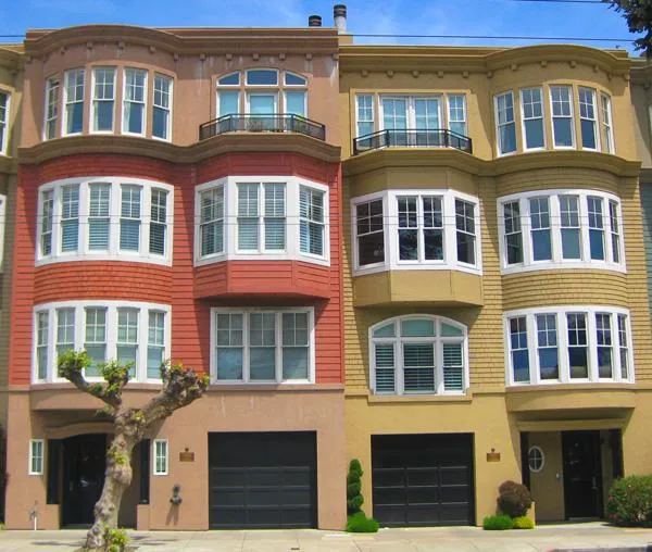 "Beautifully painted San Francisco townhouses showcasing the work of Tara Pro Painting, Inc."
